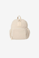 children's Ava backpack made from beige teddy fabric