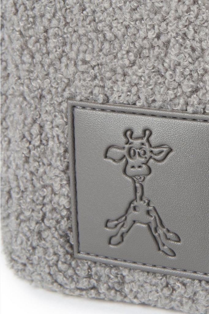 Grey teddy nappy caddy with gigil giraffe logo 