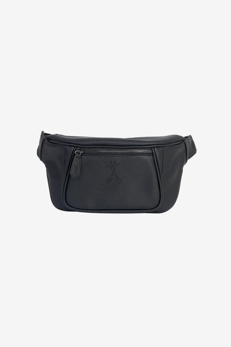 Black vegan leather diaper organiser 