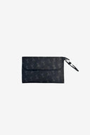 Black Nappy Pouch with Giraffe Print