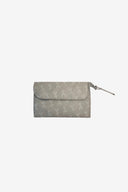 Mist Grey Nappy Pouch with giraffe print