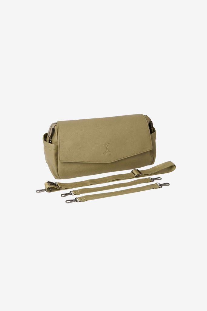Olive Green - Ebba (2.0) Buggy Organiser with detachable carry/shoulder strap and pram straps 