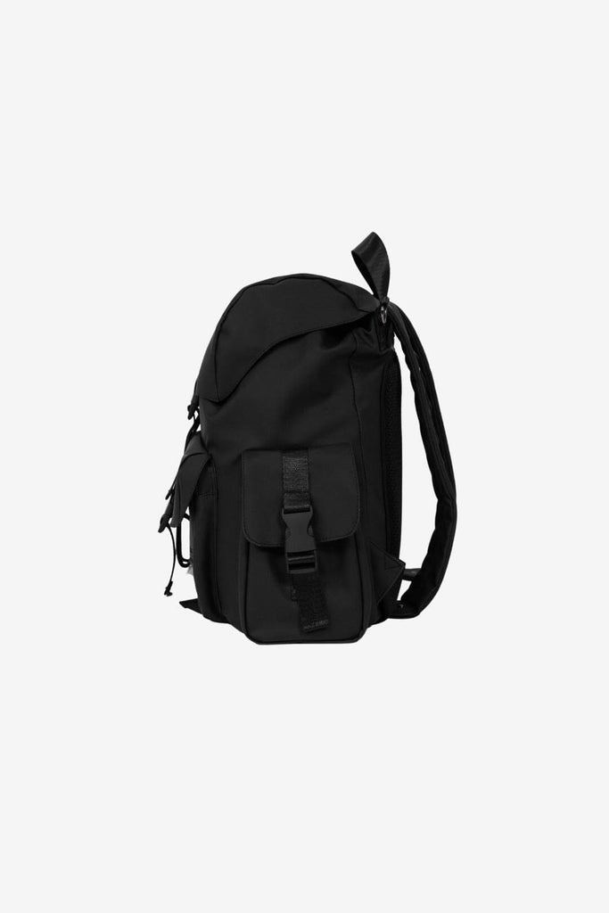 Side view of the recycled Nova - Charcoal Back Changing Backpack.