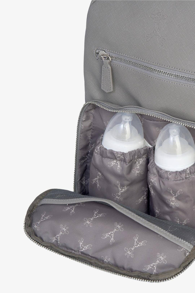 Open front pocket with two insulated baby bottle pockets 