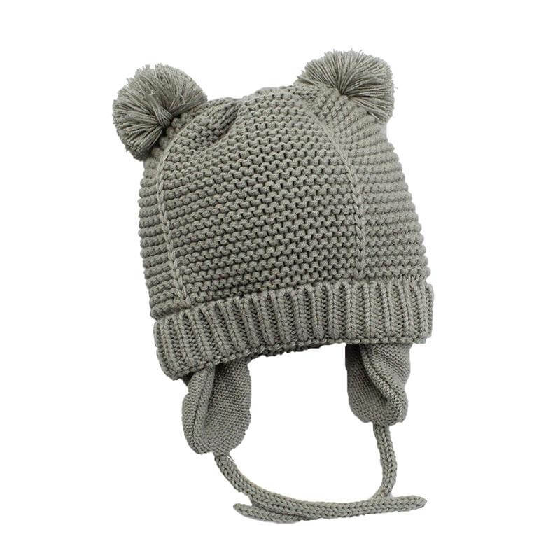 Baby Bobble Hat Grey